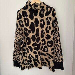 Stella McCartney Oversized Giraffe-Print Turtleneck Sweater